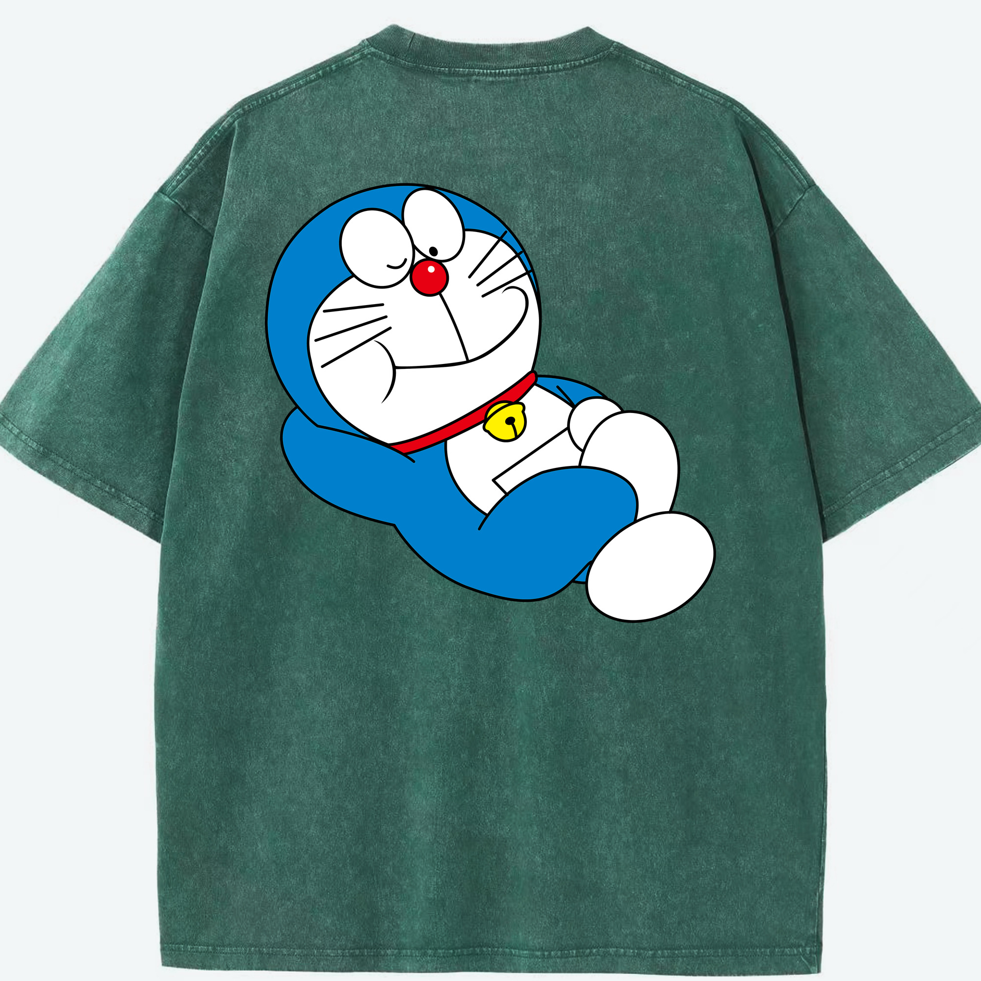 （画像用） ドラえもん Doraemon 綿100% ヴィンテージ風 半袖Tシャツ（背面プリント）